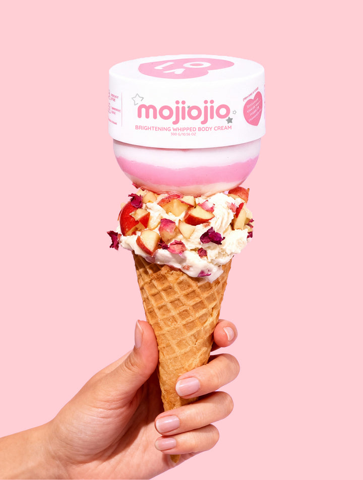mojiojio Beauty Red Apple & Rose Brightening Whipped Body Cream 300g
