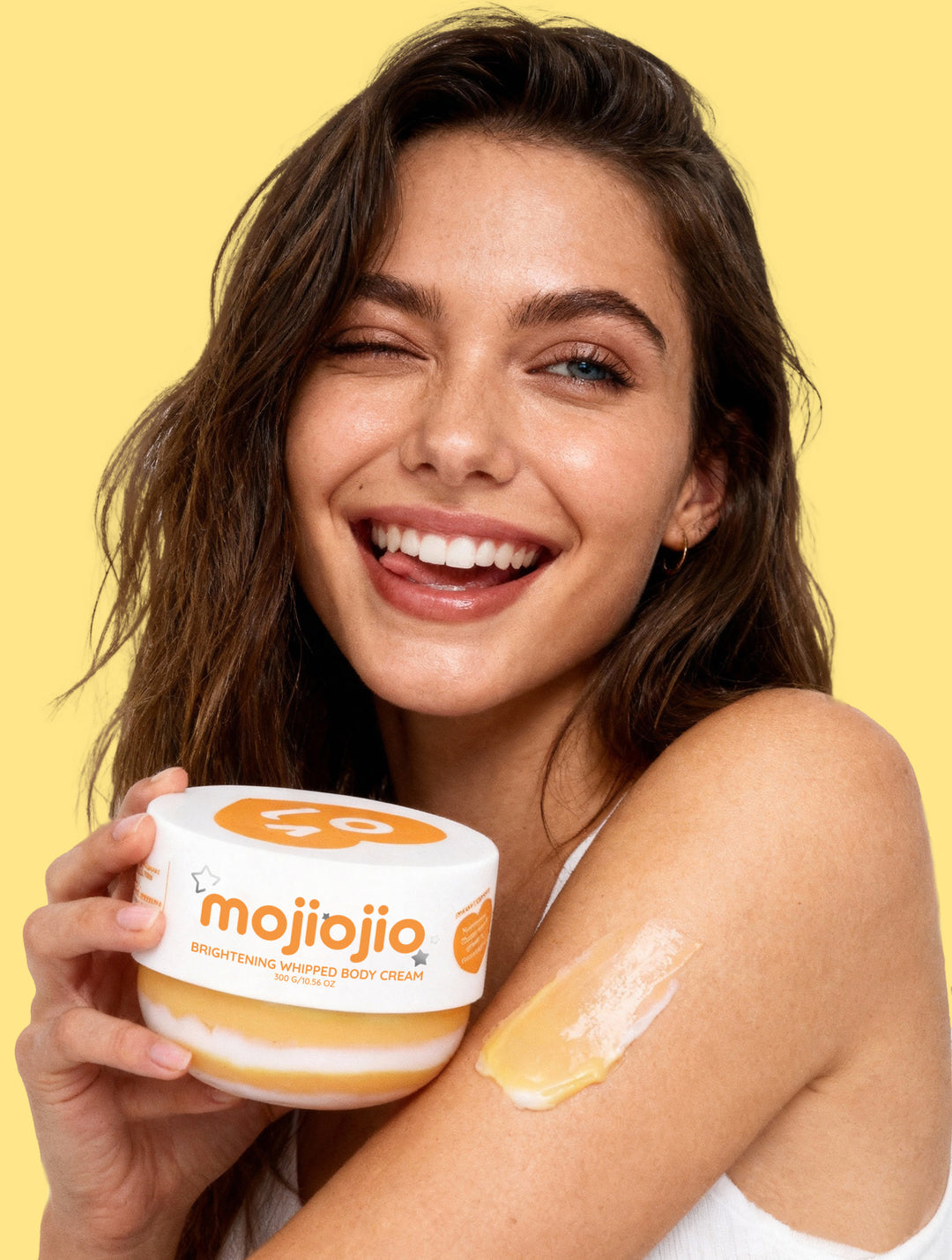 mojiojio Beauty Mango & Coconut Brightening Whipped Body Cream 300g