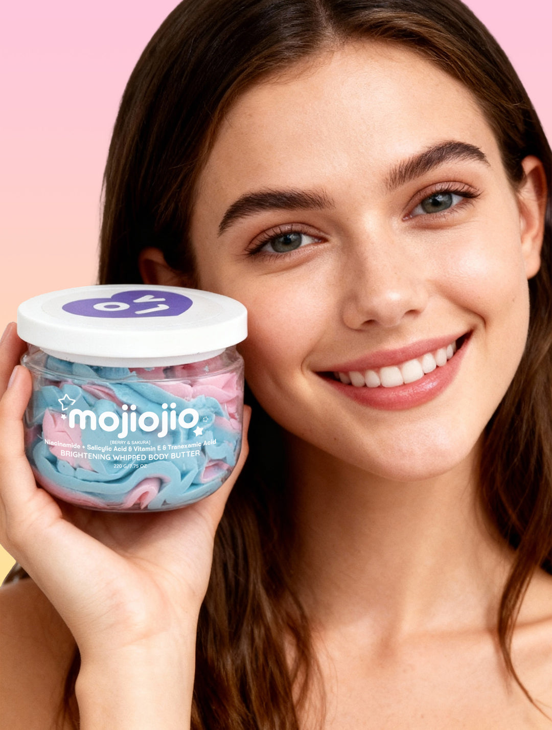 mojiojio Beauty Berry & Sakura Brightening Whipped Body Butter 200g